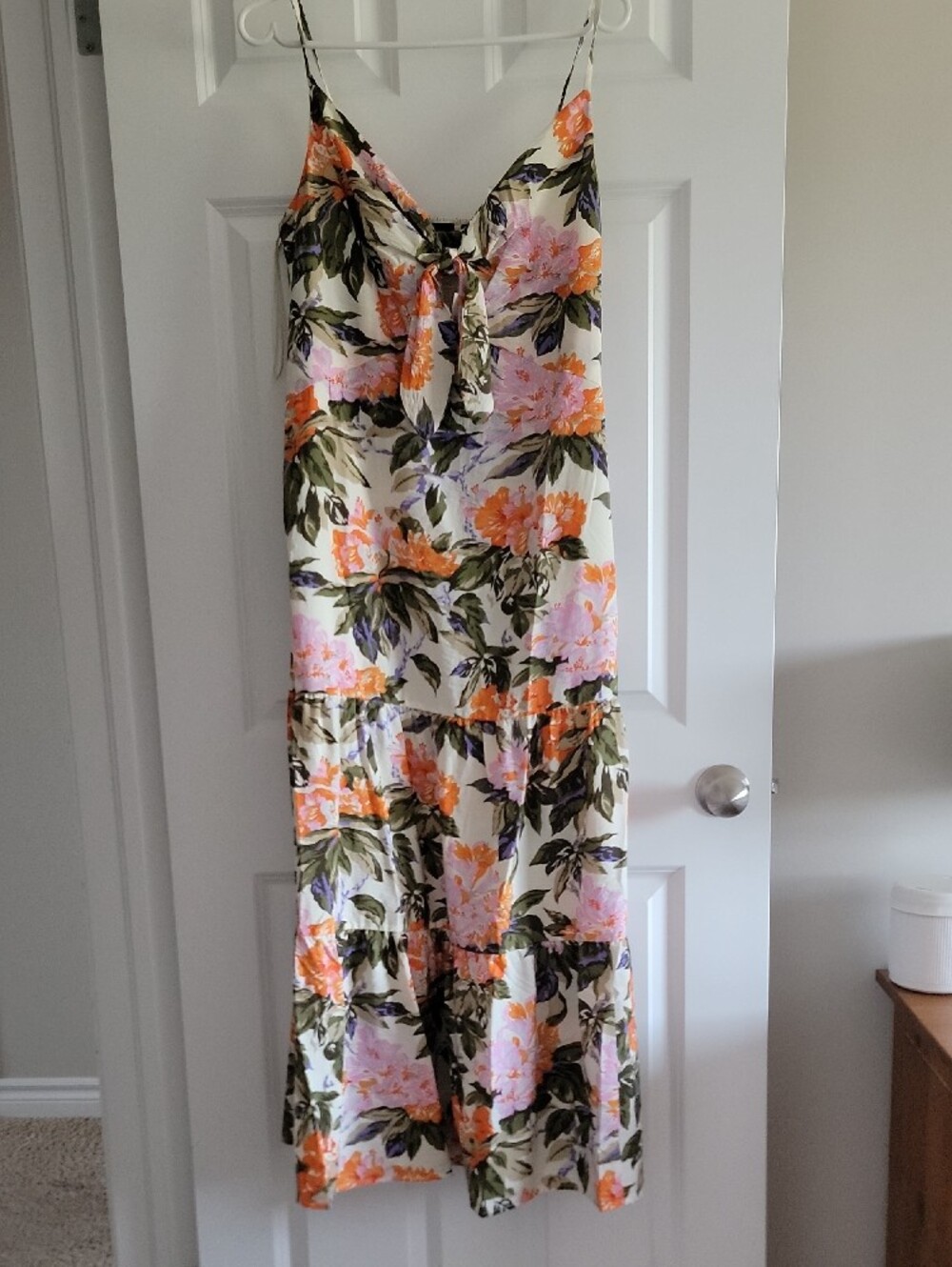 GAP Floral Tie-Front Maxi Dress
